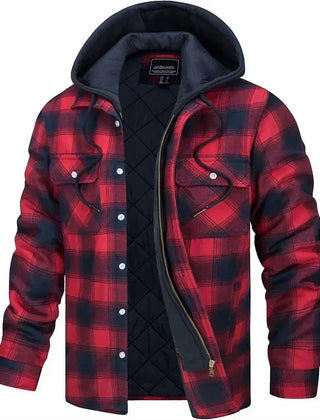 Clementine Red Black Plaid flannel jacket