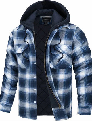 Clementine Ice Blue Plaid flannel jacket