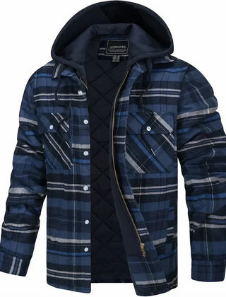 Clementine Navy Blue Plaid flannel jacket