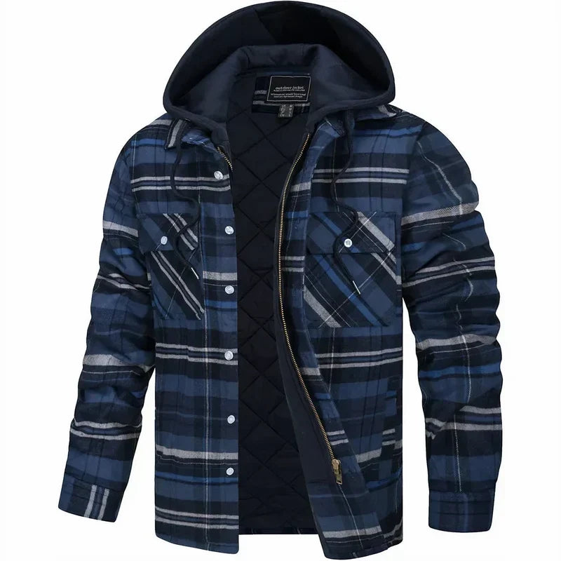 Clementine Navy Blue Plaid flannel jacket