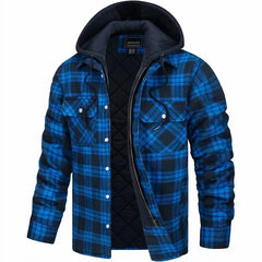 Clementine Bright Blue Plaid flannel jacket