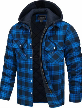 Clementine Bright Blue Plaid flannel jacket